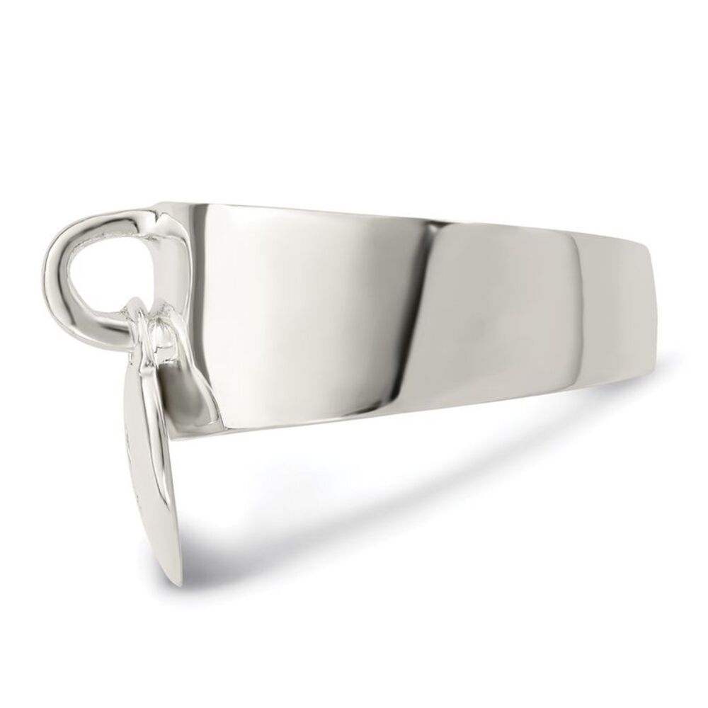 Kazi Luxury Sterling Silver Dangle Lock Ring - image 4